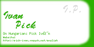 ivan pick business card